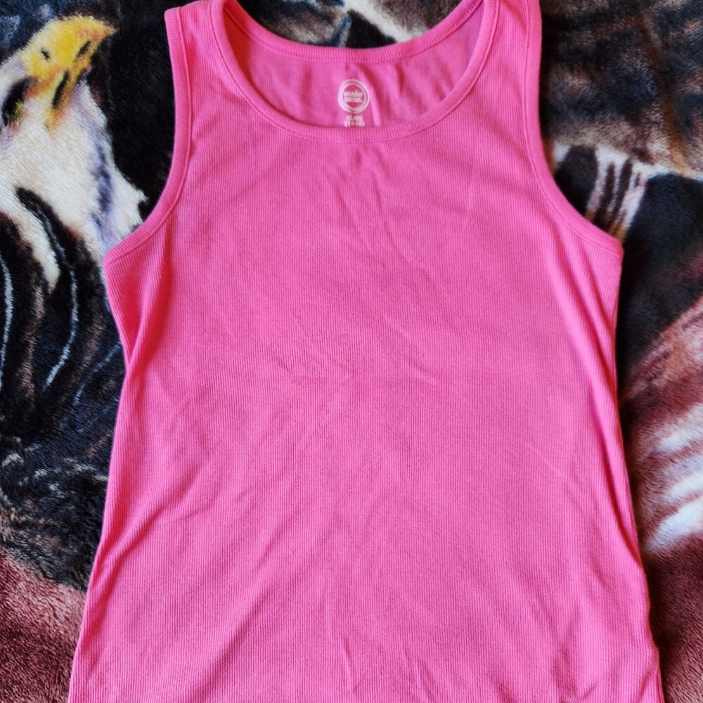 Wonder Nation Pink Knit Girls Tank Top Size 14/16 XL
